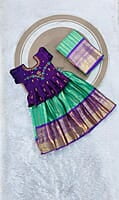 B3342: Beautiful Soft Silk Kids Designer Lehenga Set B3342: Beautiful Soft Silk Kids Designer Lehenga Set