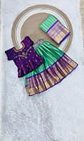 B3342: Beautiful Soft Silk Kids Designer Lehenga Set B3342: Beautiful Soft Silk Kids Designer Lehenga Set