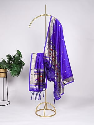 B462: Designer Soft Silk Paithani Duppata