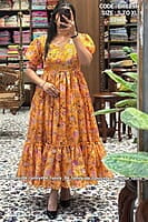 B1460: Beautiful Kota Silk Frocks B1460: Beautiful Kota Silk Frocks