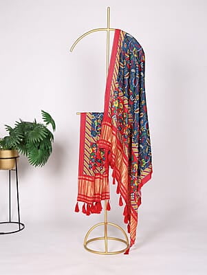 B1486: Beautiful Gajji Silk Duppata