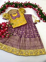 P164: Beautiful Dola Silk Kids Lehenga Sets P164: Beautiful Dola Silk Kids Lehenga Sets