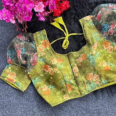 V148: Beautiful Readymade organza blouses