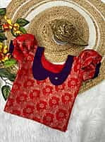 P65: Beautiful Kids Dola Silk Lehenga Sets P65: Beautiful Kids Dola Silk Lehenga Sets