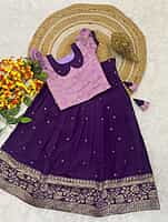 P65: Beautiful Kids Dola Silk Lehenga Sets P65: Beautiful Kids Dola Silk Lehenga Sets
