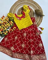 P163: Beautiful Dola Silk Kids Lehenga Sets P163: Beautiful Dola Silk Kids Lehenga Sets