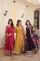M884: Beautiful Georgette Long Frock With Duppata