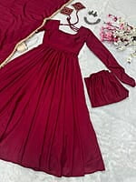 V149: Beautiful 3pc Chinnon Anarkali Dress Sets
