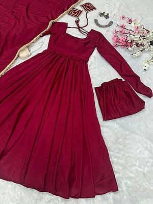 V149: Beautiful 3pc Chinnon Anarkali Dress Sets