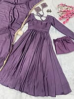 V149: Beautiful 3pc Chinnon Anarkali Dress Sets