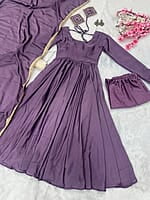V149: Beautiful 3pc Chinnon Anarkali Dress Sets
