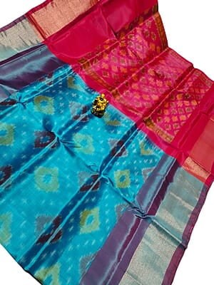 M1244:Beautiful Uppada soft silk sarees it comes with unstitched blouse