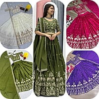 V151: Beautiful Chinnon Silk Lehanga Sets