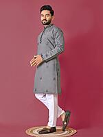 P615: Mens Silk Kurtapajama Sets