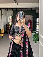 P307: Beautiful Designer Georgette Lehanga Set