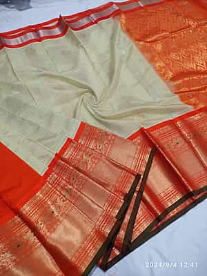 M1247:Pure handloom kuppadam silk saree with stitched blouse