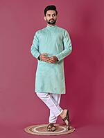 P615: Mens Silk Kurtapajama Sets