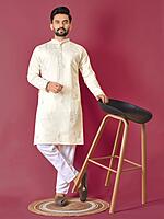 P615: Mens Silk Kurtapajama Sets