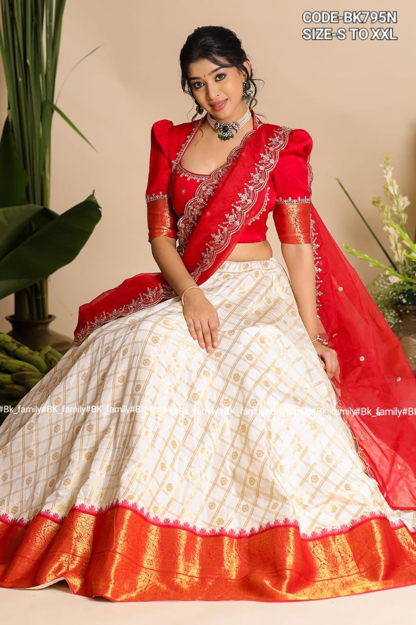 B3343: Beautiful Banarasi silk Lehanga Set B3343: Beautiful Banarasi silk Lehanga Set
