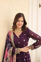 M884: Beautiful Georgette Long Frock With Duppata