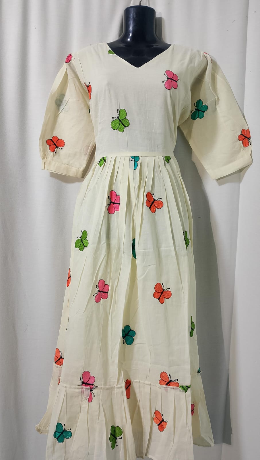C116: Ready To Ship Beautiful Butterfly Desgin Frock