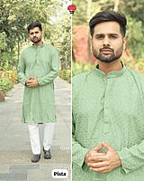 P616: Mens Chikan Work Kurta Pajama Sets