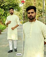 P616: Mens Chikan Work Kurta Pajama Sets