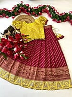 P83: Beautiful Kadhi Georgette Kids Lehenga Sets P83: Beautiful Kadhi Georgette Kids Lehenga Sets