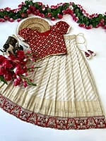 P83: Beautiful Kadhi Georgette Kids Lehenga Sets P83: Beautiful Kadhi Georgette Kids Lehenga Sets