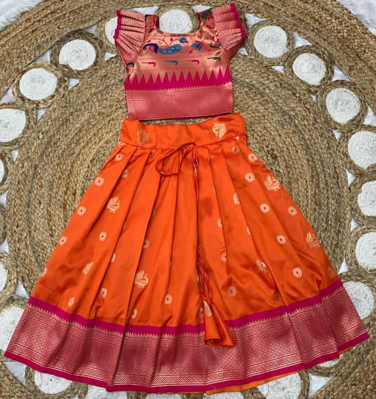 P01: Beautiful  Soft Silk Paithani Lehenga Sets