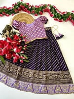 P83: Beautiful Kadhi Georgette Kids Lehenga Sets P83: Beautiful Kadhi Georgette Kids Lehenga Sets