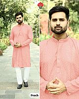 P616: Mens Chikan Work Kurta Pajama Sets