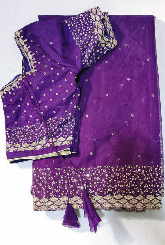 P561: Ready To Ship Beautiful Designer Organza Saree In Sequins Work Boder With Stitched Blouse P561: Ready To Ship Beautiful Designer Organza Saree In Sequins Work Boder With Stitched Blouse