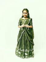 P90: Beautiful Kids Chinnon Silk Lehenga Sets P90: Beautiful Kids Chinnon Silk Lehenga Sets