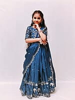 P90: Beautiful Kids Chinnon Silk Lehenga Sets P90: Beautiful Kids Chinnon Silk Lehenga Sets