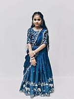 P90: Beautiful Kids Chinnon Silk Lehenga Sets P90: Beautiful Kids Chinnon Silk Lehenga Sets