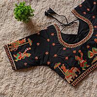 V666:Beautiful Readymade Embroidary Work Blouse V666:Beautiful Readymade Embroidary Work Blouse