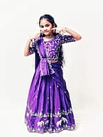 P90: Beautiful Kids Chinnon Silk Lehenga Sets P90: Beautiful Kids Chinnon Silk Lehenga Sets