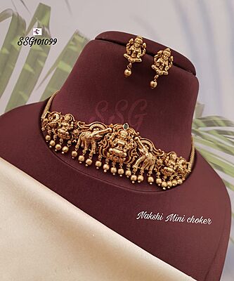 V576: Beautiful Nakshi Mini Choker Set