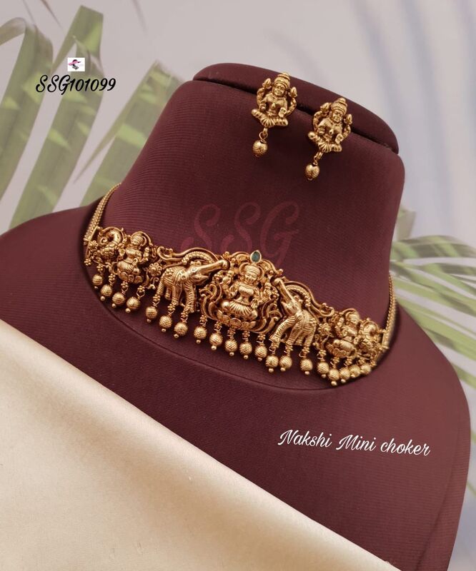V576: Beautiful Nakshi Mini Choker Set