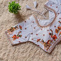V666:Beautiful Readymade Embroidary Work Blouse V666:Beautiful Readymade Embroidary Work Blouse