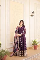 M884: Beautiful Georgette Long Frock With Duppata