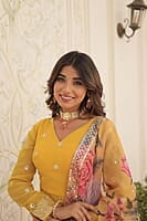 M884: Beautiful Georgette Long Frock With Duppata