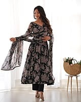 B2095: Beautiful 3PC Georgette Dress Sets