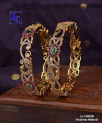 V88: Beautiful Victorian Mehndi Bangles