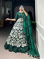 B2054: Beautiful Dola Silk Long Frocks With Duppata B2054: Beautiful Dola Silk Long Frocks With Duppata