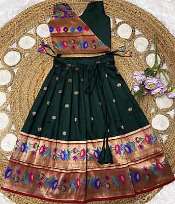 V122: Beautiful Soft silk paithani lehanga sets