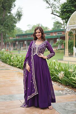 P321: Beautiful Georgette Frocks With Duppata