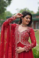 P321: Beautiful Georgette Frocks With Duppata