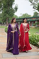 P321: Beautiful Georgette Frocks With Duppata